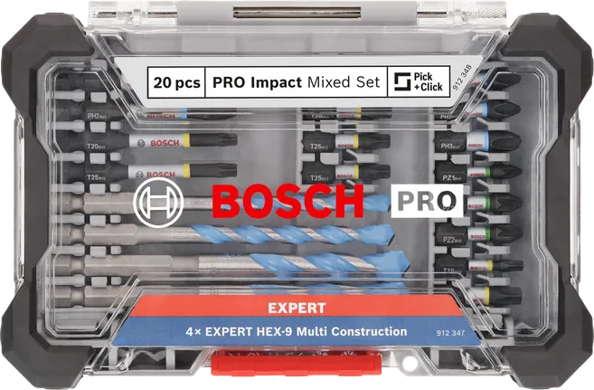 Bosch PRO Juego mixto de impacto 20 piezas.