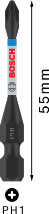 Punta de impacto Bosch PRO Phillips PH1 55 mm.