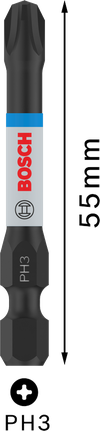 Punta de impacto Bosch PRO Phillips PH3 55 mm.
