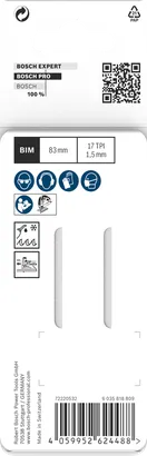 Hoja de sierra de calar Bosch PRO Metal curve T118EOF 83 mm 2 uds.