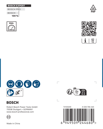 Cabezal de rectificado de carburo multimaterial Bosch EXPERT de 100 mm.