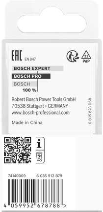 Fresa para router Bosch PRO con ranura en V, vástago de 90° y 8 mm.