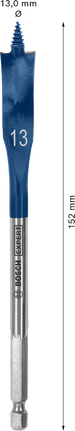 Broca de pala autocortante Bosch EXPERT de 13x152 mm.