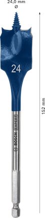 Broca de pala autocortante Bosch EXPERT de 24 x 152 mm.