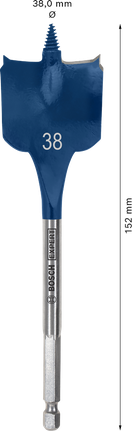 Broca plana Bosch EXPERT Self Cut Speed ​​de 38 mm.