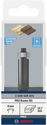 Broca fresadora Bosch PRO de 12,7×40 mm y vástago de 8 mm.