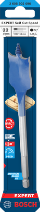 Broca de pala autocortante Bosch EXPERT de 22 mm.