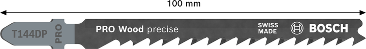 Hoja de sierra de calar Bosch PRO Wood precise T144DP, 100 mm.