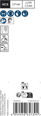 Paquete de hojas de sierra de calar Bosch EXPERT Wood T308BO de limpieza por 2 lados.