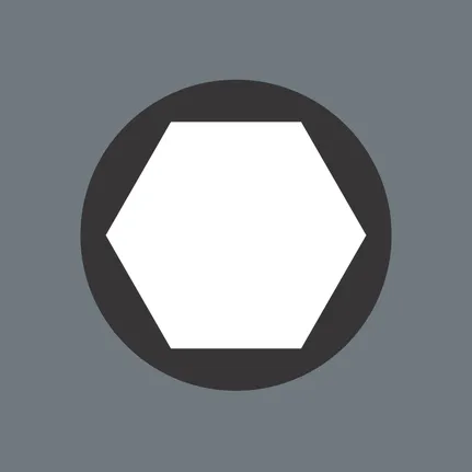 Cabeza de destornillador hexagonal.