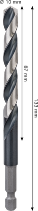 Broca helicoidal de impacto Bosch PRO Metal HSS-G de 10 mm.