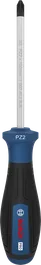 Destornillador Bosch PRO PZ2 x 100 mm con mango ergonómico.