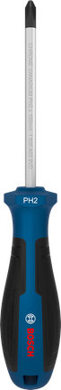Destornillador Bosch PH2 x 100 mm con mango ergonómico.