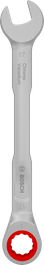 Llave combinada de trinquete Bosch de 17 mm al cromo vanadio.