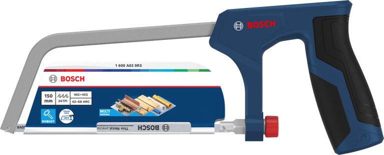 Sierra para metales Bosch de 150 mm con hoja bimetálica de 24 TPI.