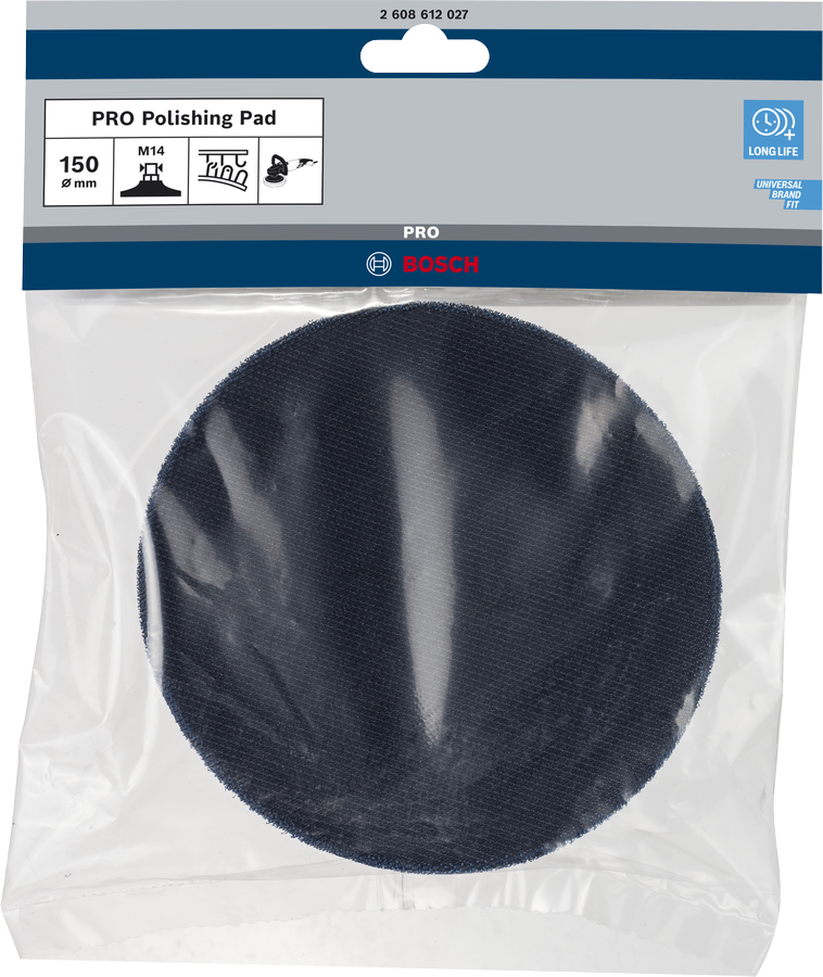 Base de impresión Bosch M14 de 150 mm con cierre de velcro.