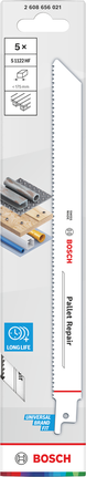 Paquete de hojas de sierra bimetálicas Bosch Pallet Repair S1122HF.