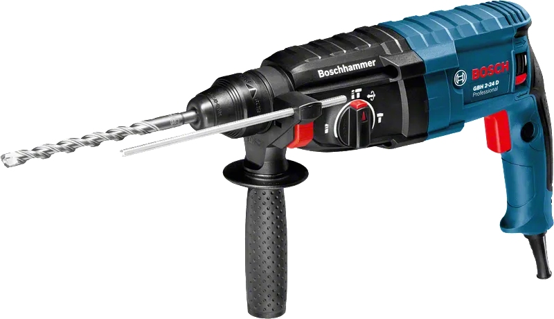 Martillo perforador Bosch GBH 2-24 D con mandril SDS plus.