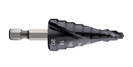 Bosch Stufenbohrer HSS-TiN für 4-20 mm Löcher.