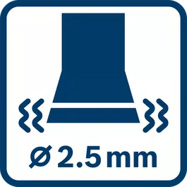 Schwingungsemissionswert ah ∅ 2,5 mm 