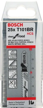 Bosch T101BR Stichsägeblätter 3-30mm Holz.