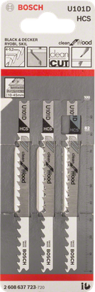 Bosch Stichsägeblatt U 101 D 3er-Pack.