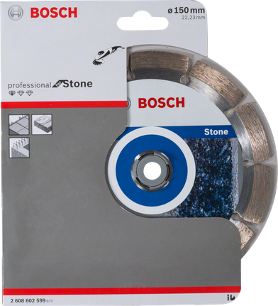 Bosch Diamanttrennscheibe für Stein, 150 mm.