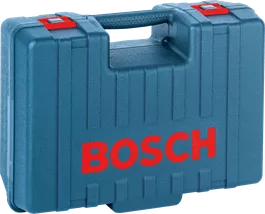 Bosch Kunststoffkoffer mit Tragegriff zur Werkzeugaufbewahrung.