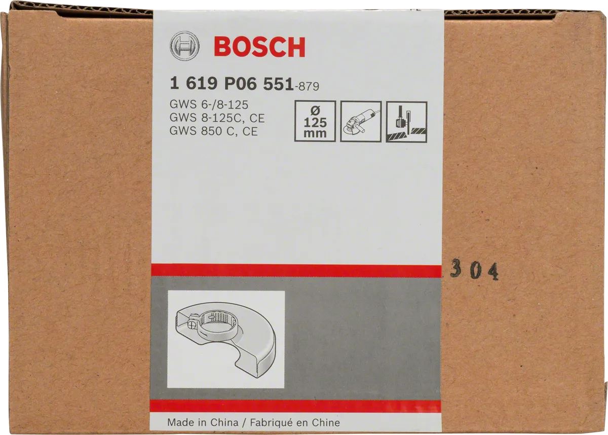 Bosch 125 mm Schutzgitter mit Abdeckung.