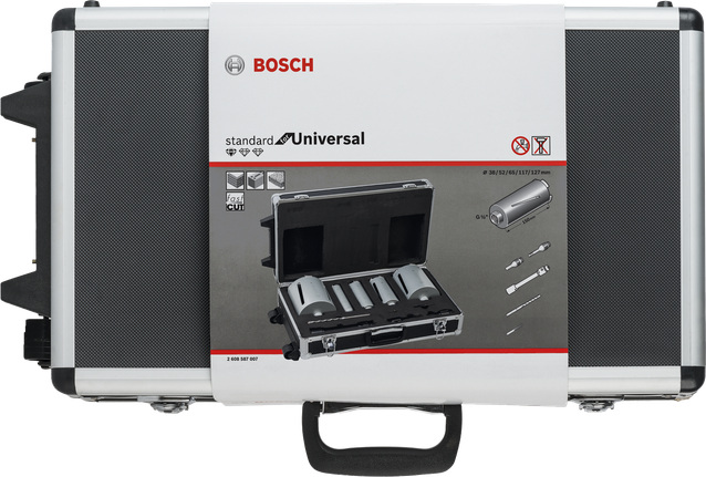 Bosch 5-teiliges Diamant-Trockenbohrkronen-Set im Koffer.