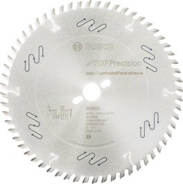 Bosch Kreissägeblatt Top Precision für laminierte Platten.