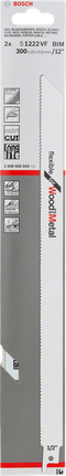 Bosch S 1222 VF 12″ Säbelsägeblatt.