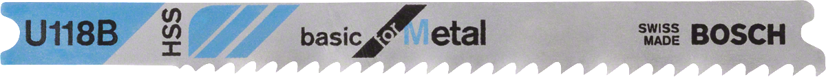 Bosch Stichsägeblatt U 118 B zum Schneiden von Blechen.