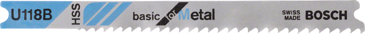 Bosch Stichsägeblatt U 118 B zum Schneiden von Blechen.