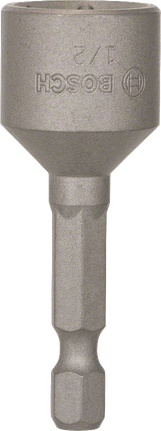 Bosch Steckschlüssel 1/2 Zoll 1/4" Sechskantschaft 50mm Länge.