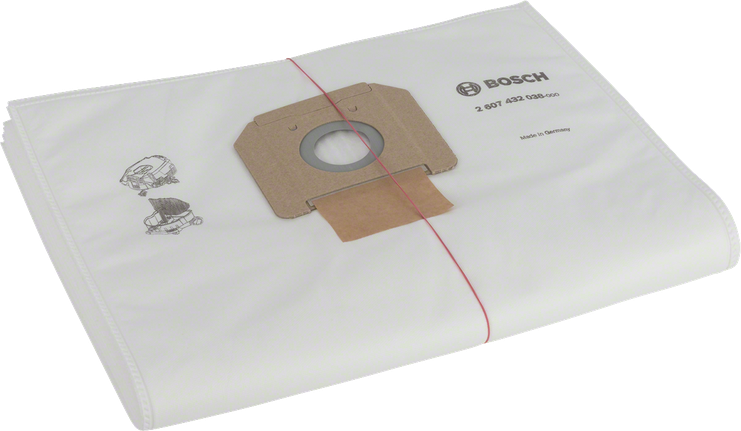 Bosch Vliesfilterbeutel für Staubabsaugsysteme.