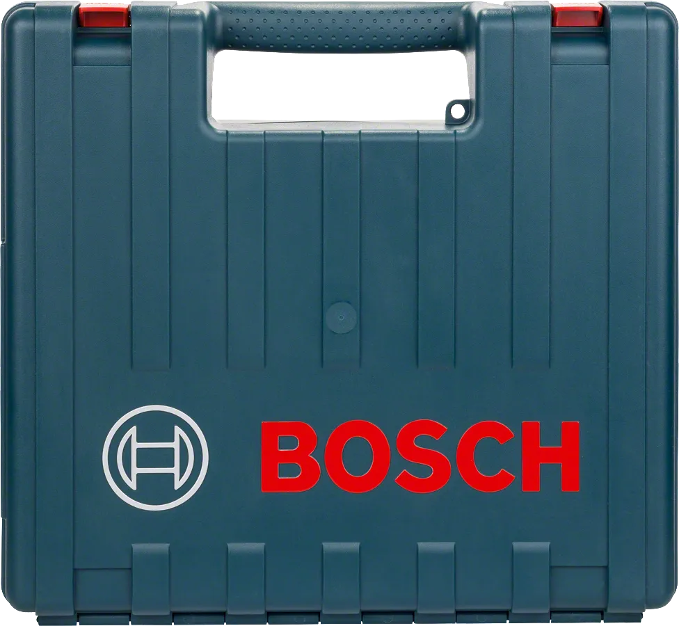 Bosch Kunststoffkoffer mit Griff zur Aufbewahrung von Werkzeugen.