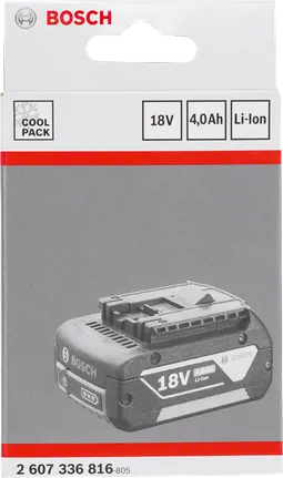 Bosch 18 V 4,0 Ah Li-Ionen-Akkupack.