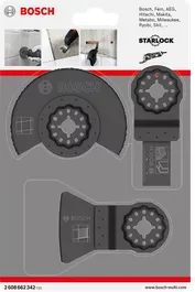 Fliesen-Basis-Set für Multifunktionswerkzeuge, dreiteilig