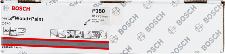 Bosch C470 Schleifblatt 225mm P180 25er Pack.