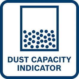 Hoher Bedienkomfort dank Staubkapazitätsanzeige