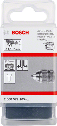 Bosch Schnellspannbohrfutter 1,5–13 mm für mehrere Marken.