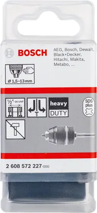 Bosch SDS plus Schnellspannbohrfutter 1,5–13 mm, Hochleistungsausführung.