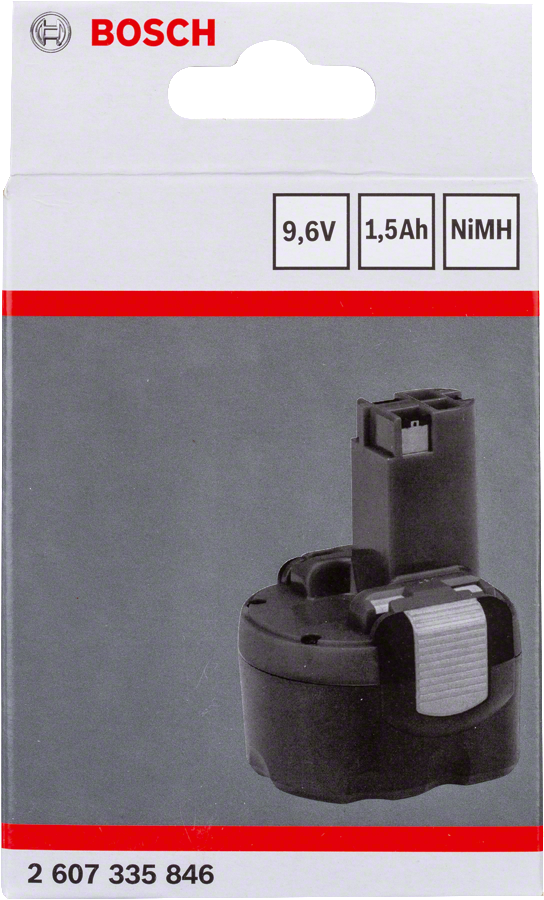 Bosch NiMH 9,6V 1,5Ah Akku für LD-Werkzeuge.
