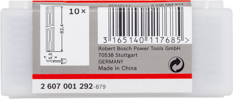 Bosch Hobelmesser 82 mm Hartmetall 40°.