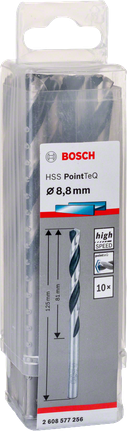 Bosch HSS PointTeQ 8,8-mm-Bohrerpaket.