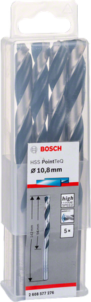 Bosch HSS PointTeQ 10,8-mm-Bohrerpaket.