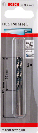 Bosch HSS PointTeQ 3,2-mm-Bohrer.