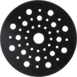 Bosch -Schleifteller mit mehreren Staubabsauglöchern.