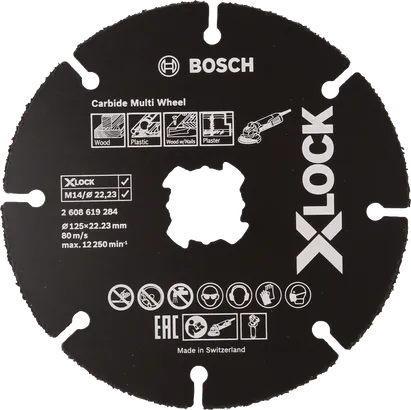 Bosch Carbide Multi Wheel X-LOCK Scheibe für Holz und Kunststoff.